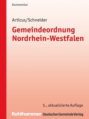 cover image of Gemeindeordnung Nordrhein-Westfalen